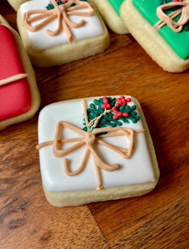 Christmas Cookie Platter 2" mini Wrapped Presents Edible Christmas Gift