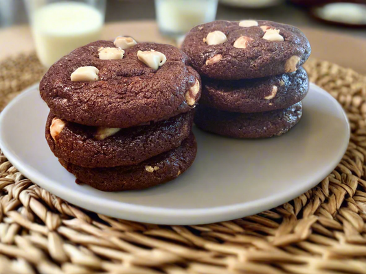 Red Velvet White Chocolate Chip Cookies