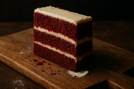 Red Velvet Cake with White Chocolate Frosting